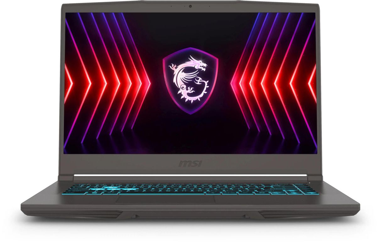 Ноутбук игровой MSI Thin A15 B7UC-405XRU 15.6", IPS, AMD Ryzen 5 7535HS 3.3ГГц, 6-ядерный, 16ГБ DDR5, 1ТБ SSD,  NVIDIA GeForce  RTX 3050 для ноутбуков - 4 ГБ, FreeDOS, серый космос [9s7-16rk11-405]
